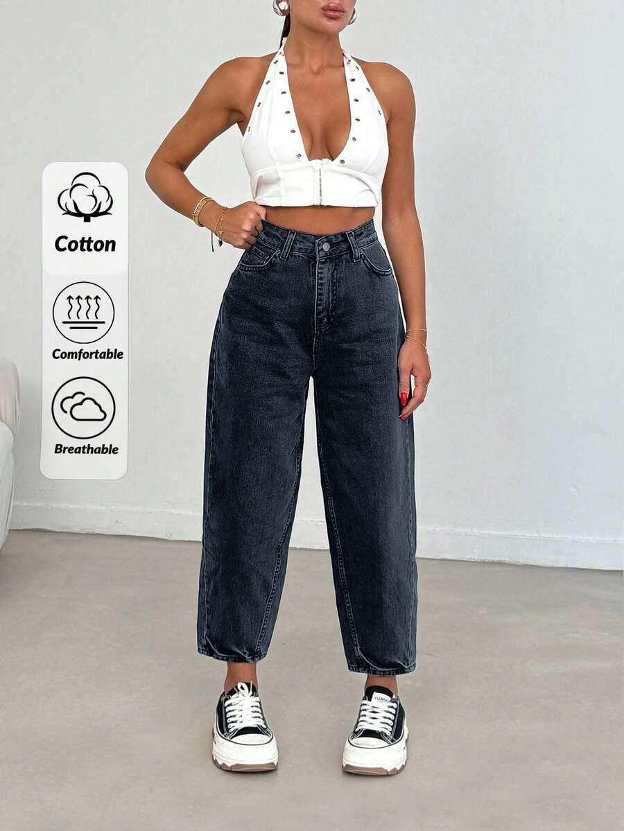 czarne spodnie jeans