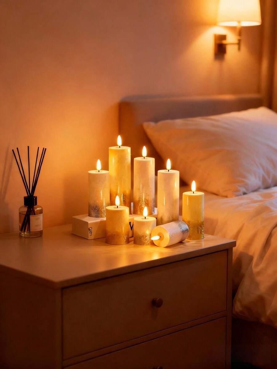 świeca led brokat 