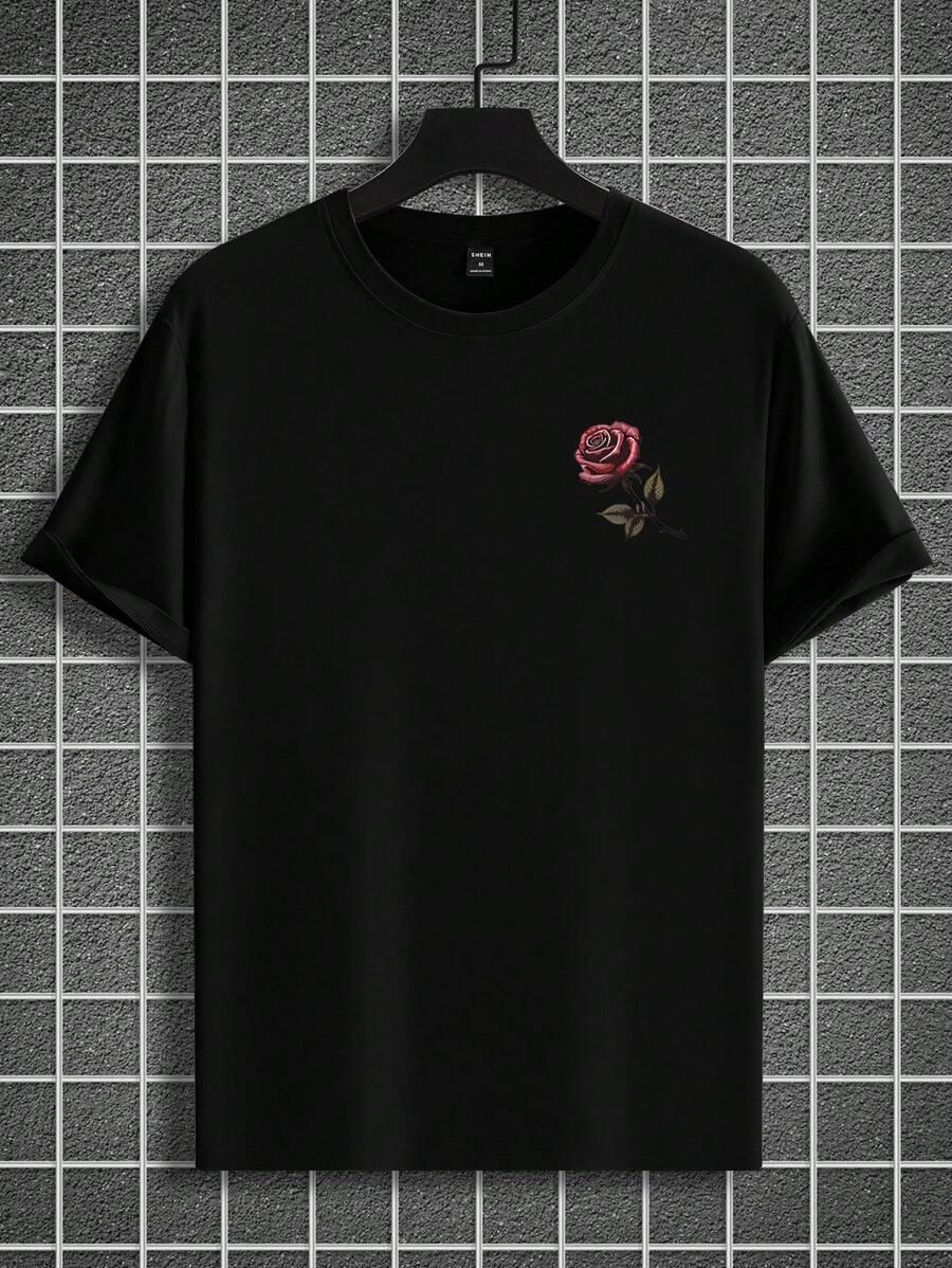 CZARNY T-SHIRT PRINT 