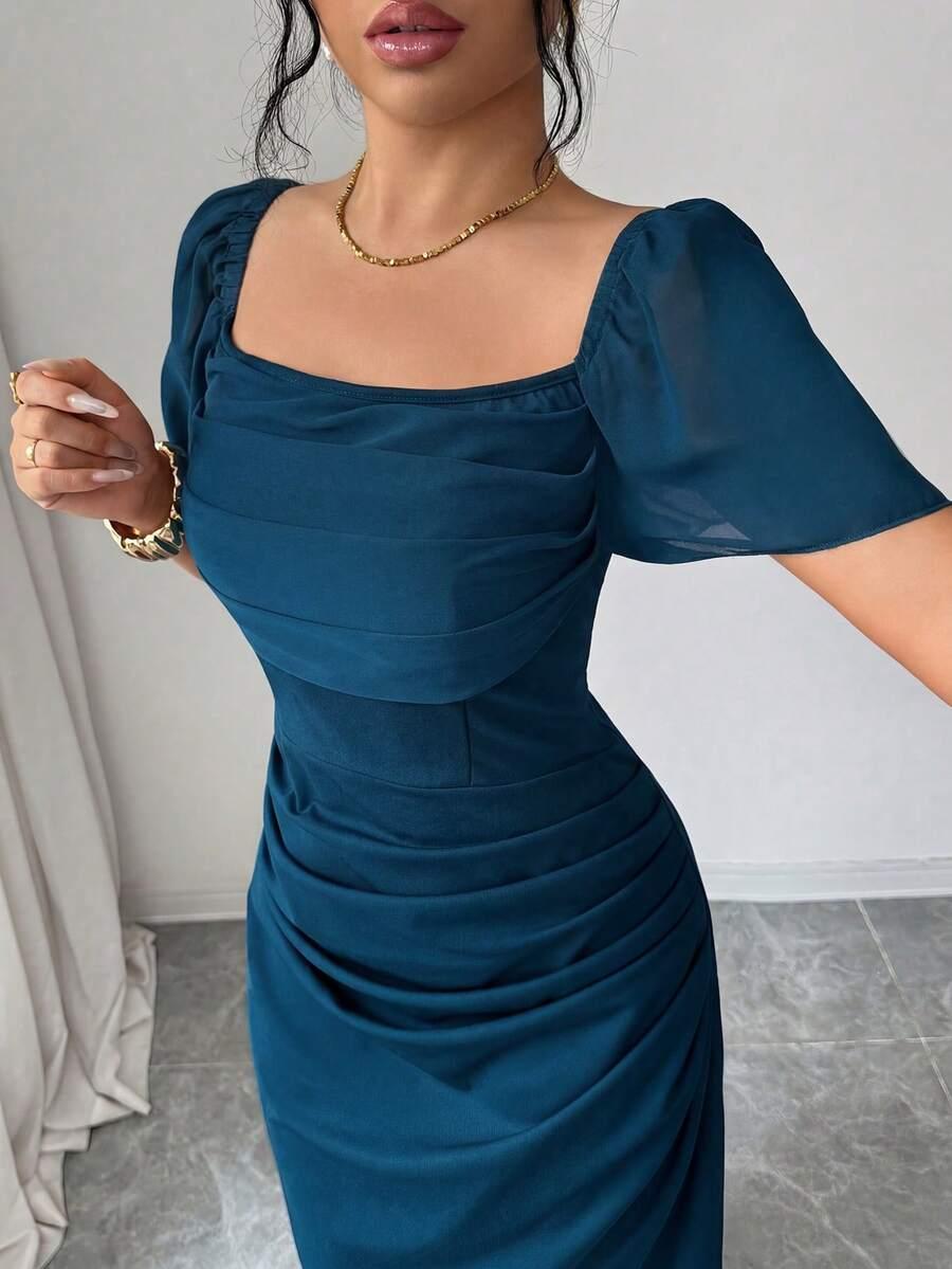NIEBIESKA MAXI SUKIENKA