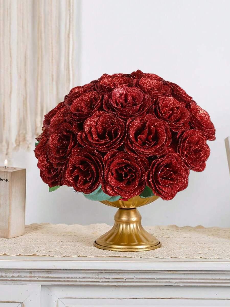 czerwone sztuczne kwiaty 20-pack 