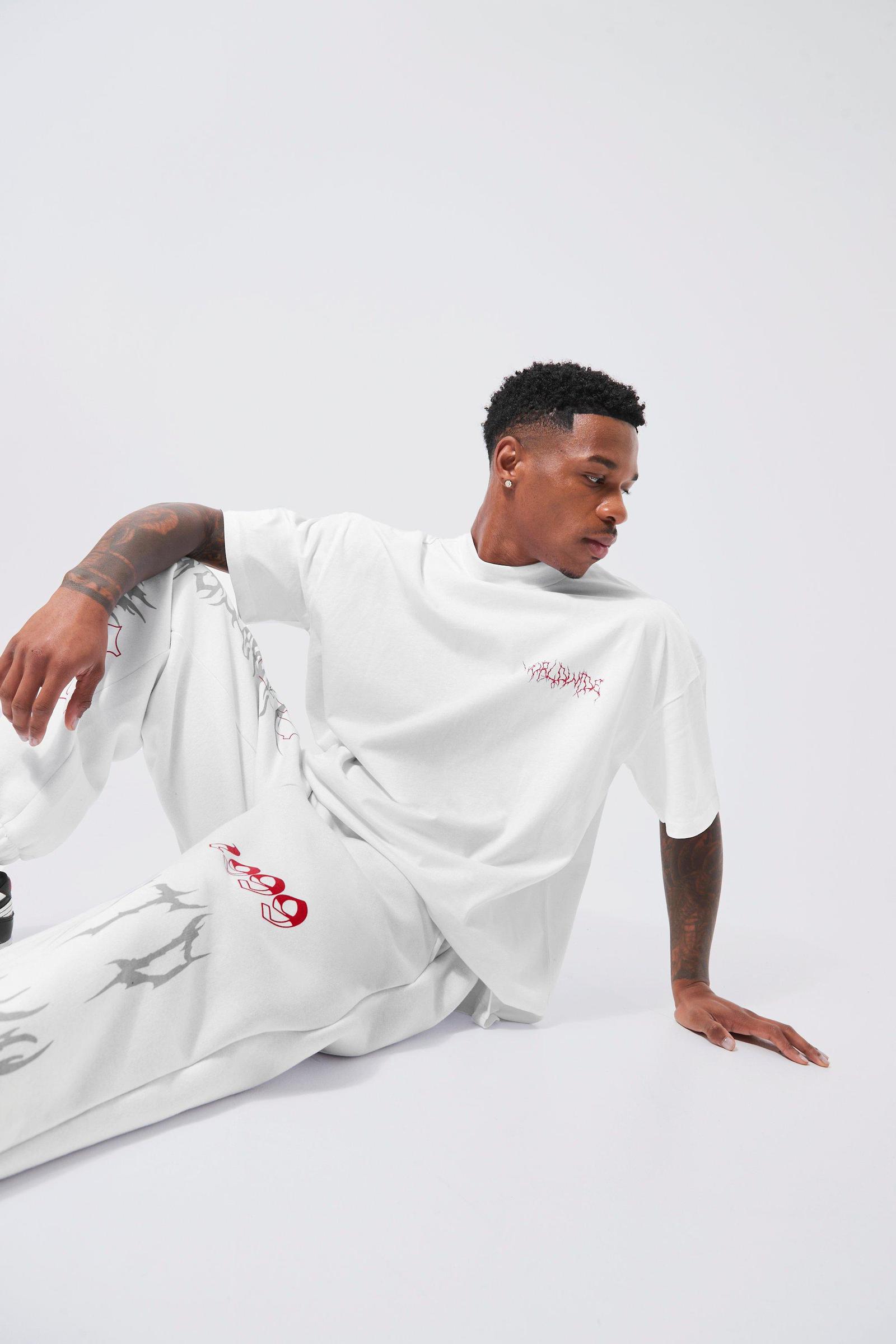biały t-shirt nadruk