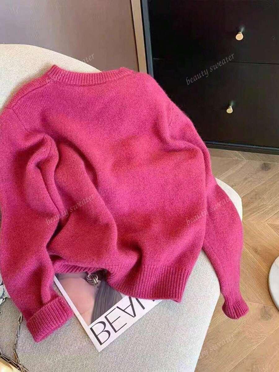 RÓŻOWY SWETER HAFT