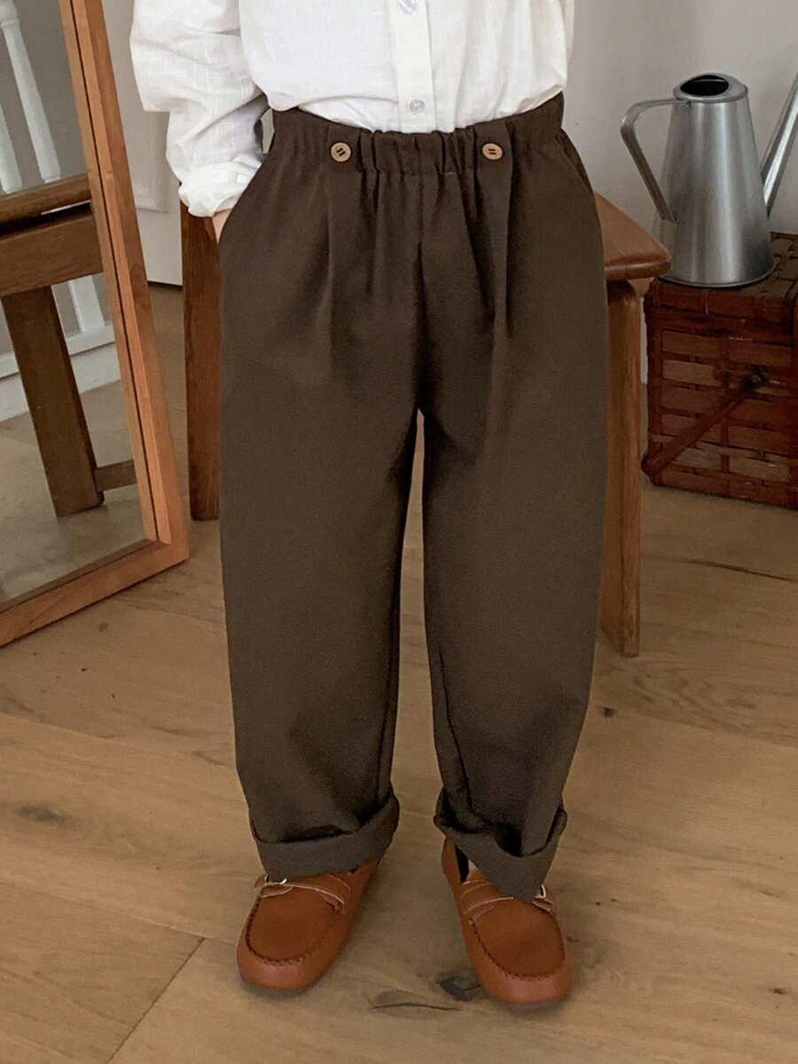 BRĄZOWE SPODNIE CASUAL