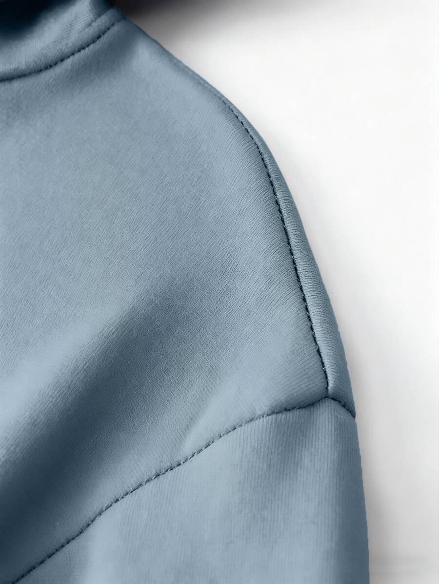 NIEBIESKA BLUZA Z KAPTUREM