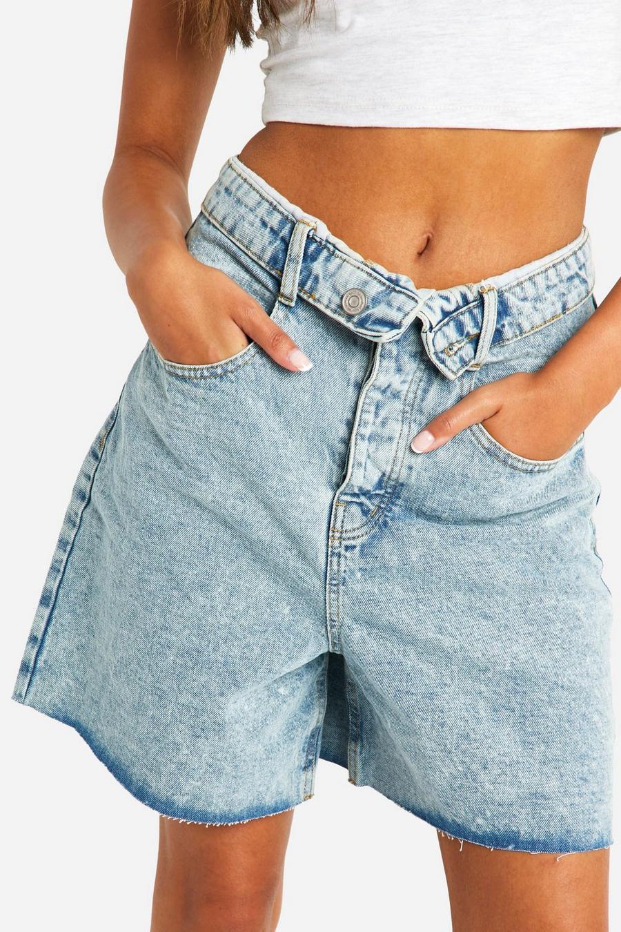 NIEBIESKIE SPODENKI JEANS 