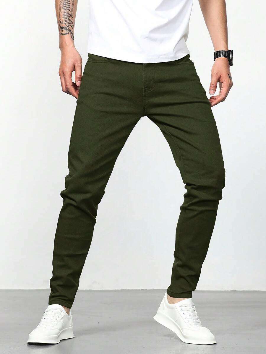 KHAKI SKINNY JEANS