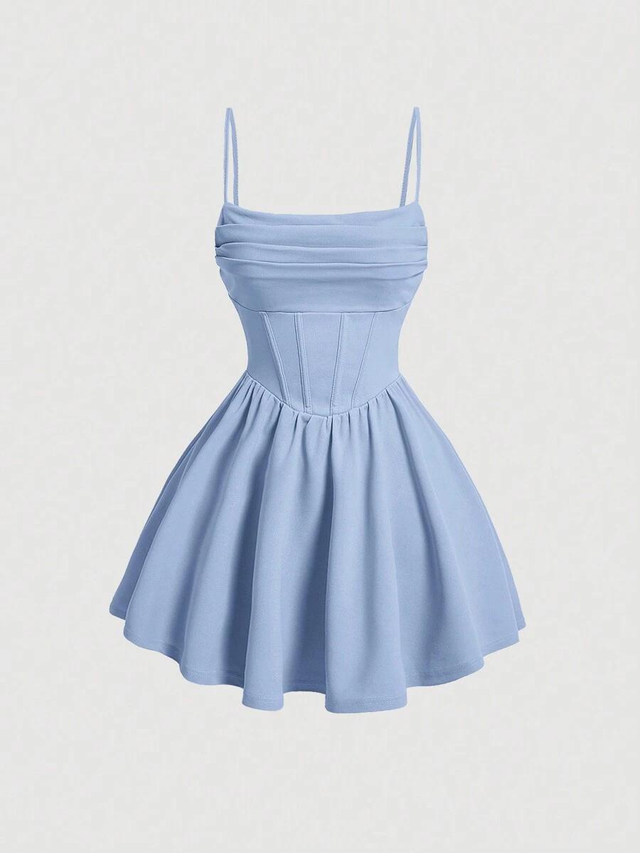 NIEBIESKA SUKIENKA MINI