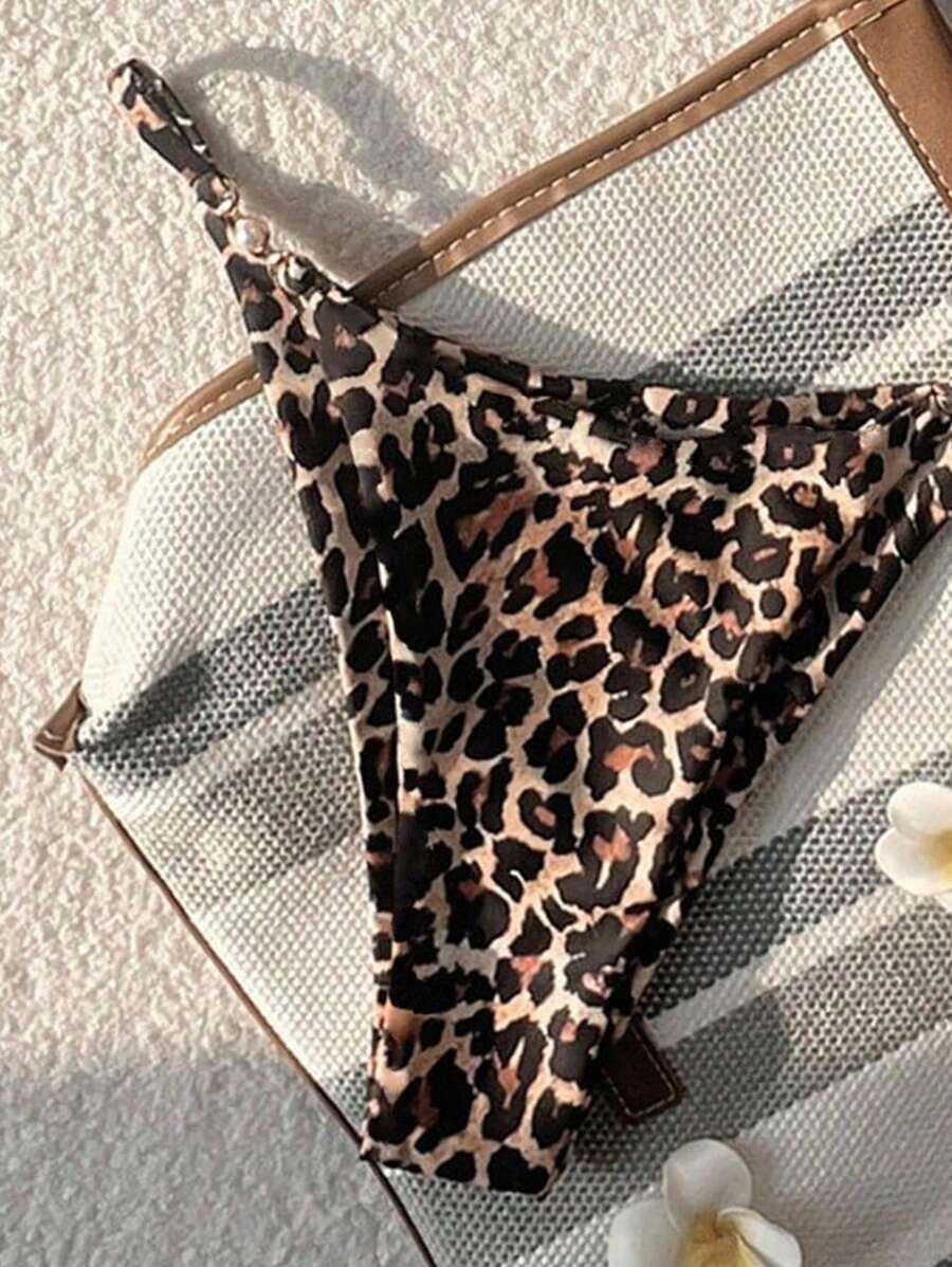 dwuczęściowy strój kąpielowy animal print 