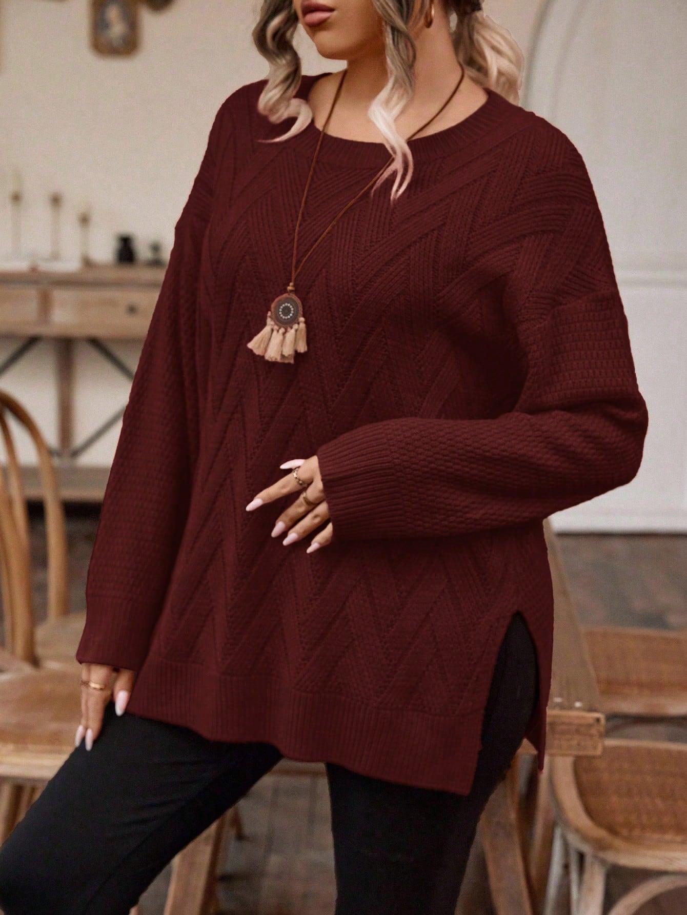 BORDOWY SWETER OVERSIZE