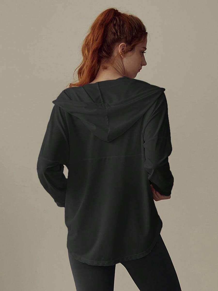 CZARNA BLUZA KAPTUR ZAMEK 