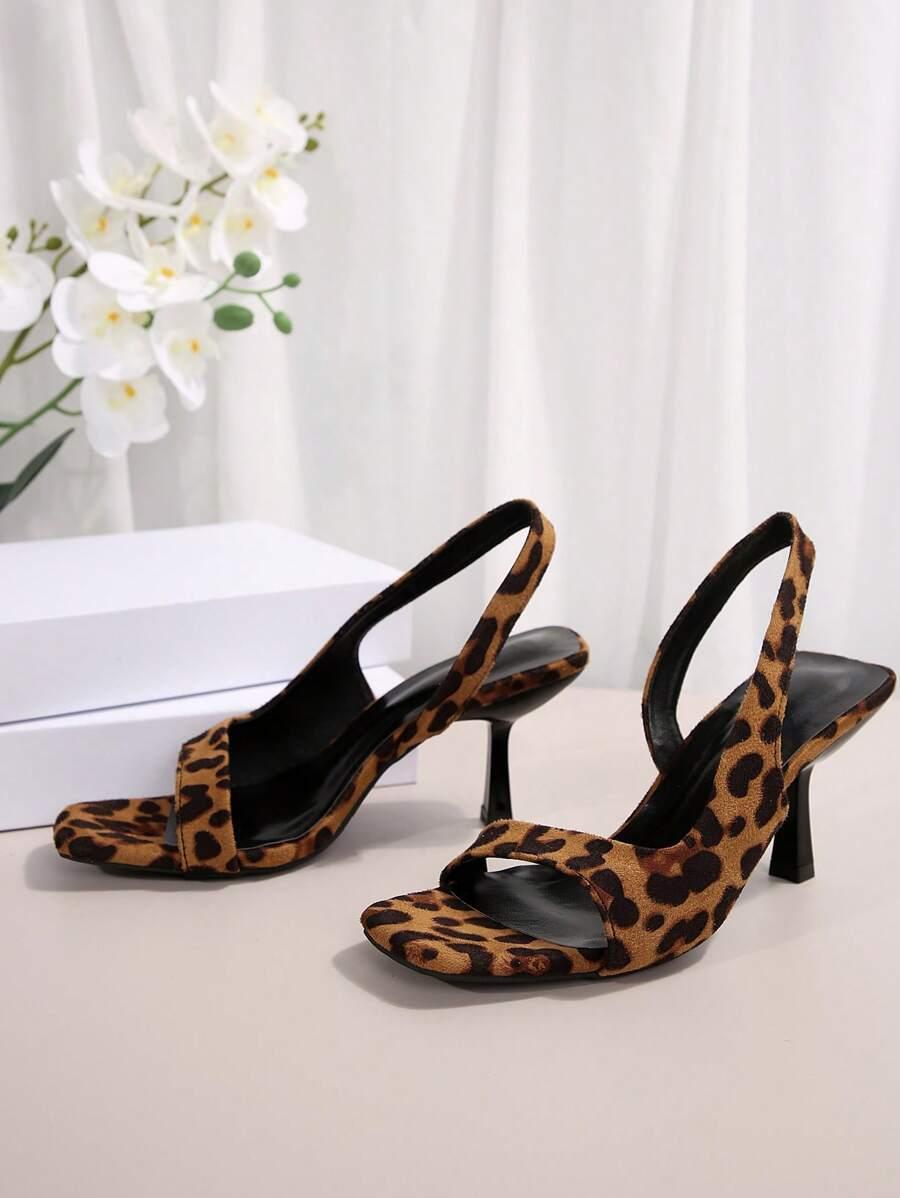 SANDAŁY ANIMAL PRINT obcas