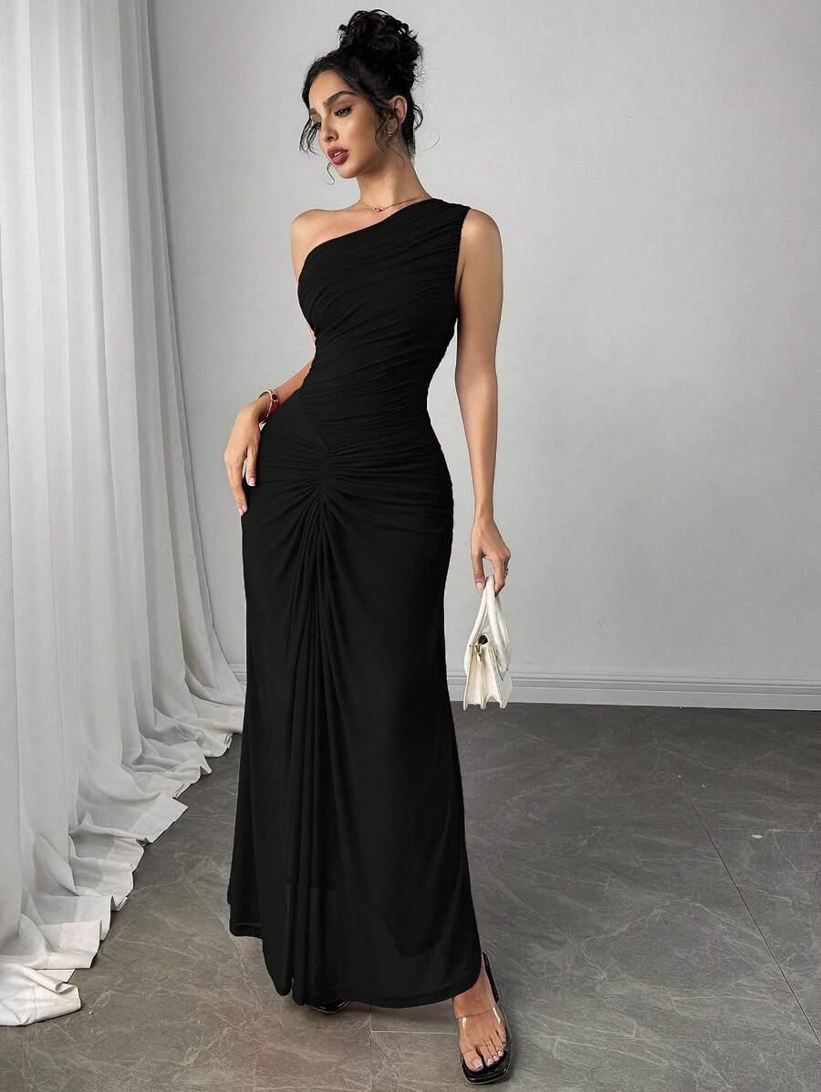 CZARNA MAXI SUKIENKA 