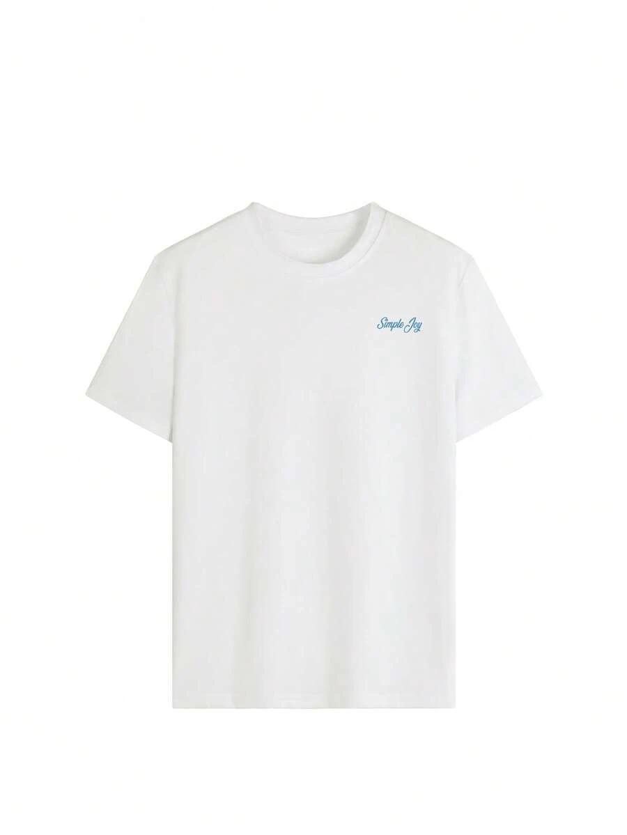 biały t-shirt nadruk