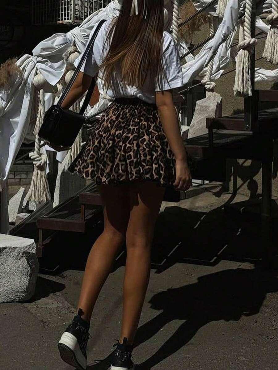 mini spódnica animal print