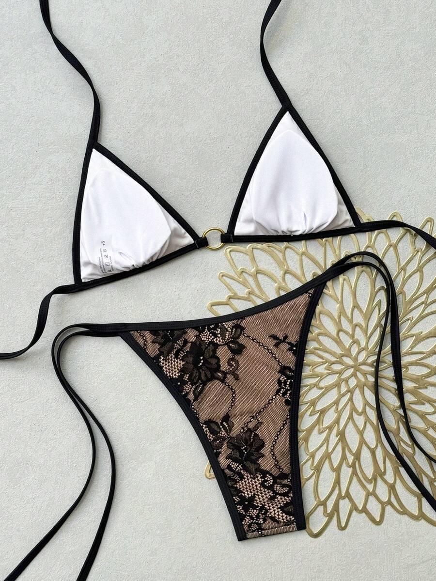 komplet bikini koronka