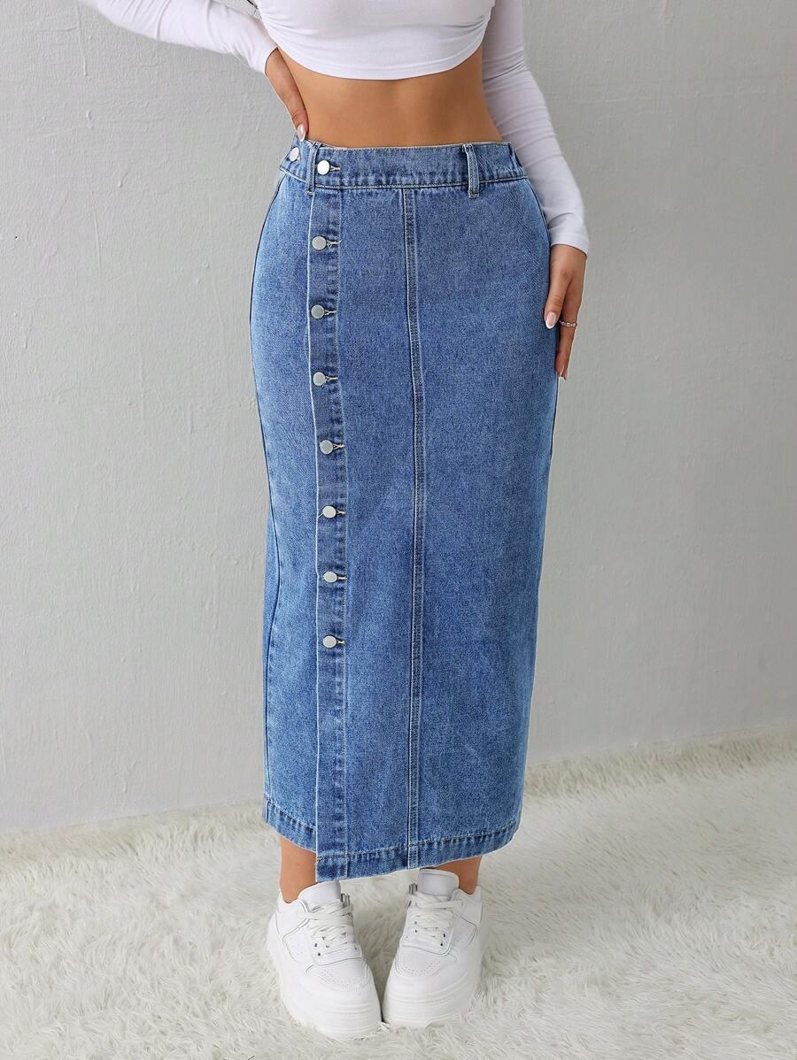 NIEBIESKA SPÓDNICA JEANS