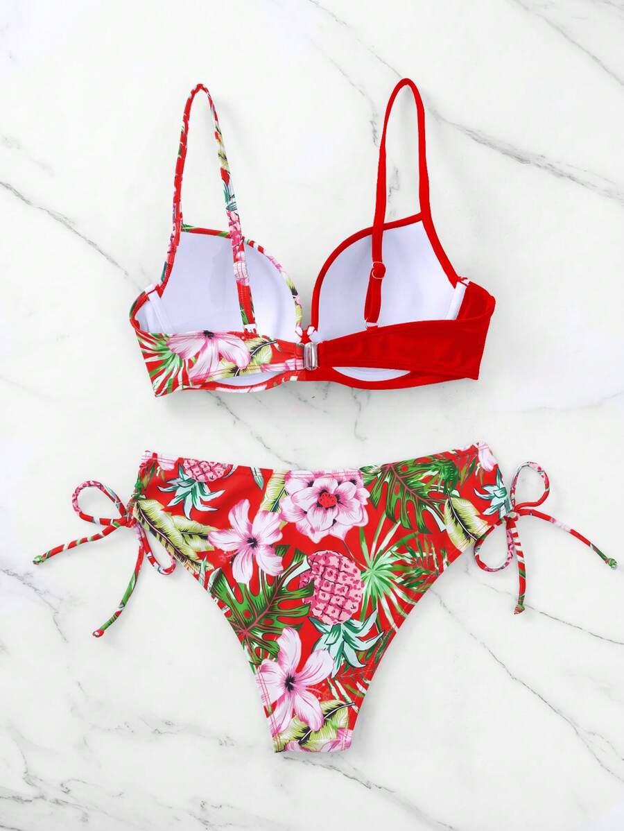 komplet bikini wzór push-up
