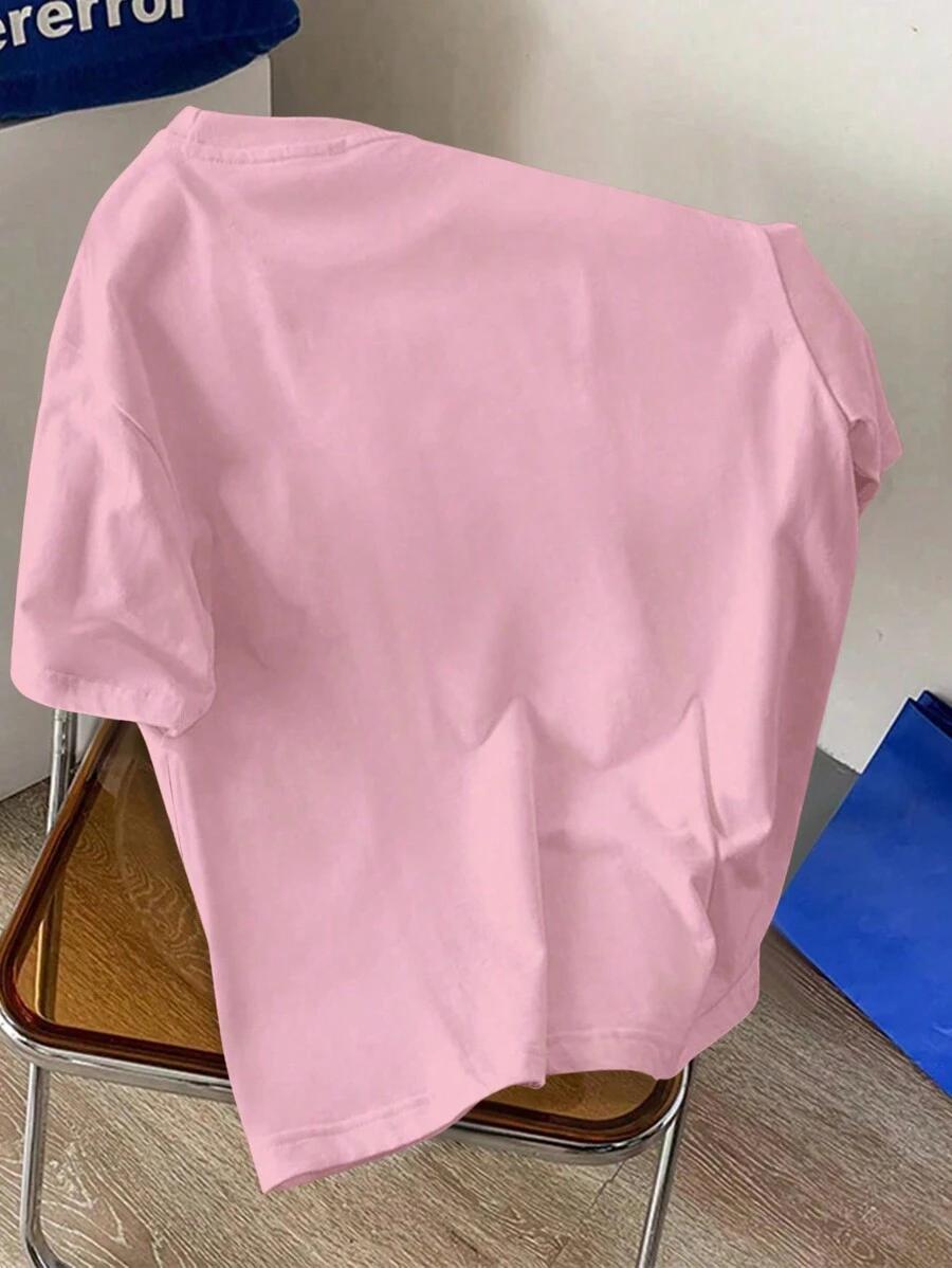 RÓŻOWY T-SHIRT PRINT