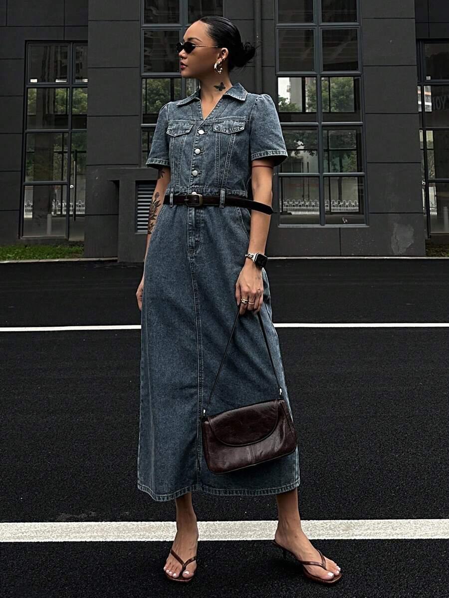 JEANSOWA MAXI SUKIENKA