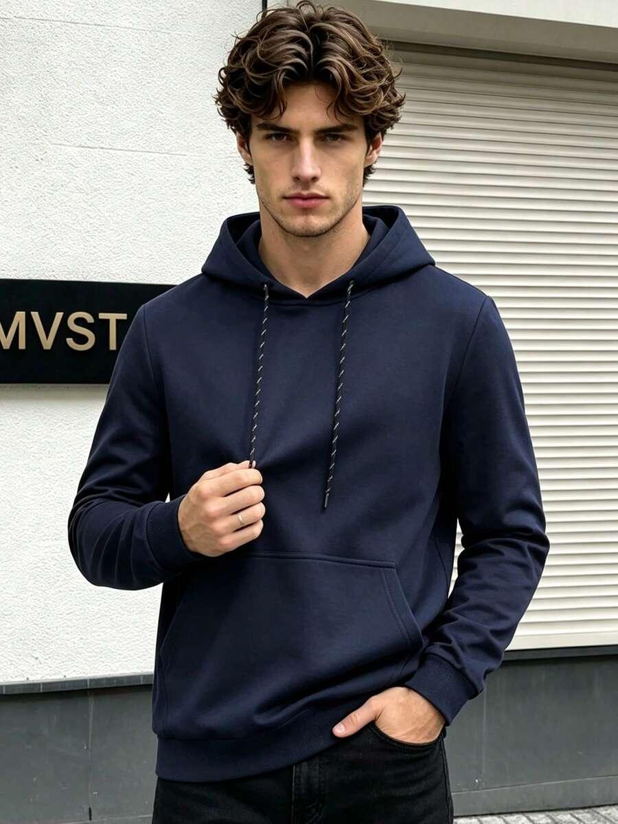GRANATOWA BLUZA KAPTUR