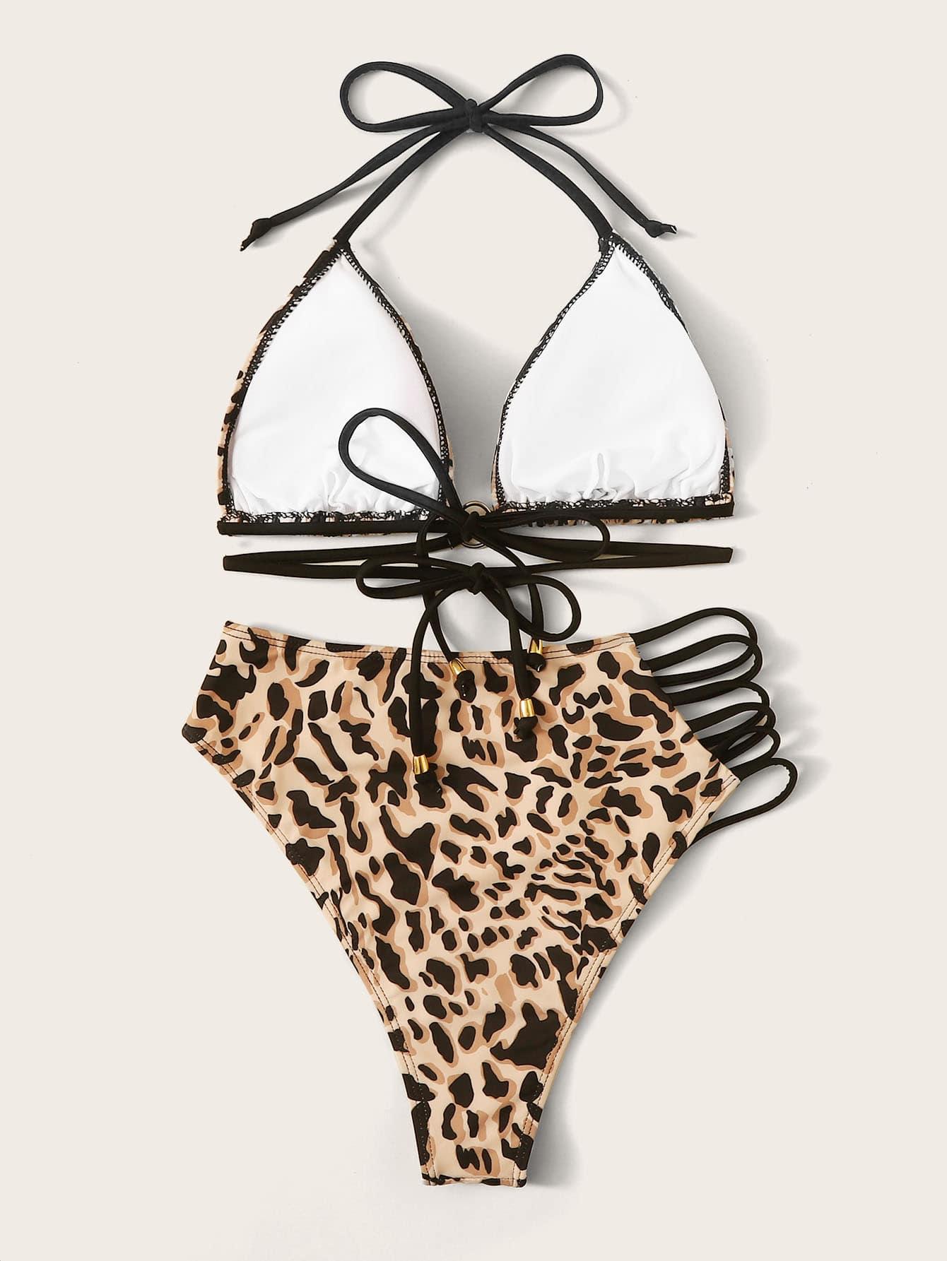 DWUCZĘŚCIOWY STRÓJ KĄPIELOWY ANIMAL PRINT