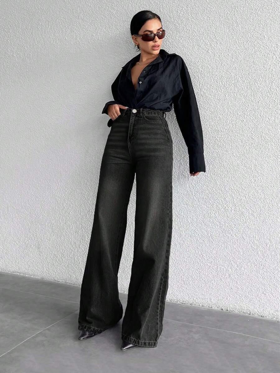 SPODNIE JEANS WYSOKI STAN