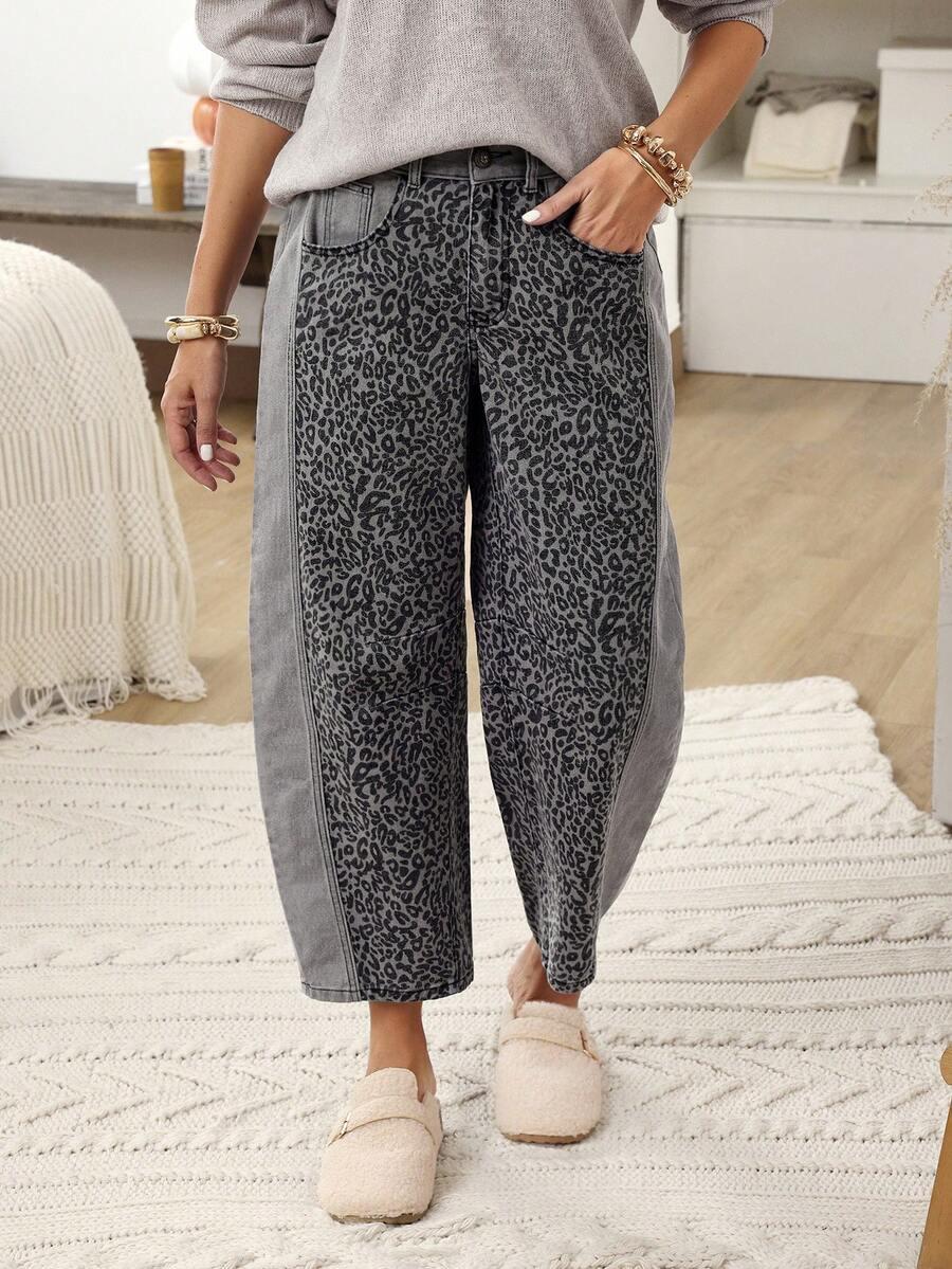 szare spodnie jeans 