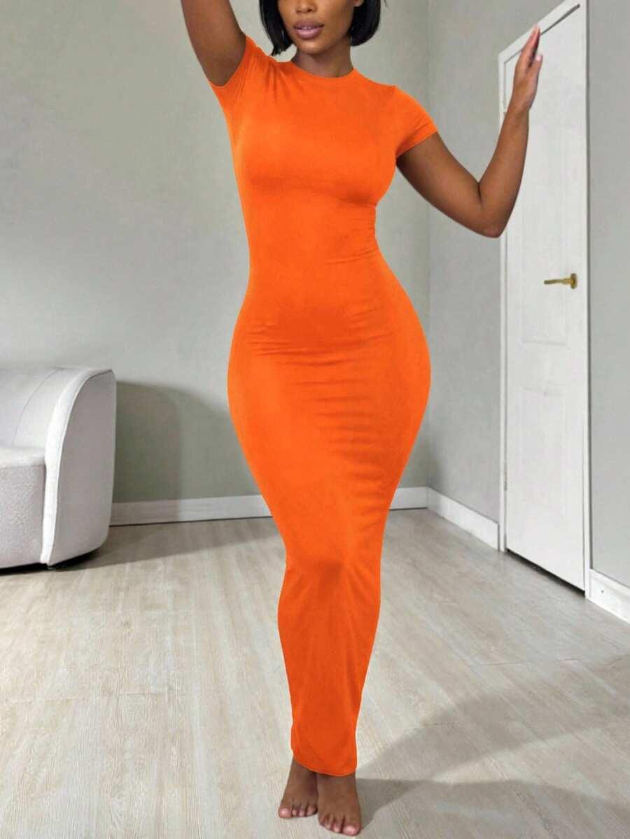 NEONOWA DOPASOWANA SUKIENKA MAXI 