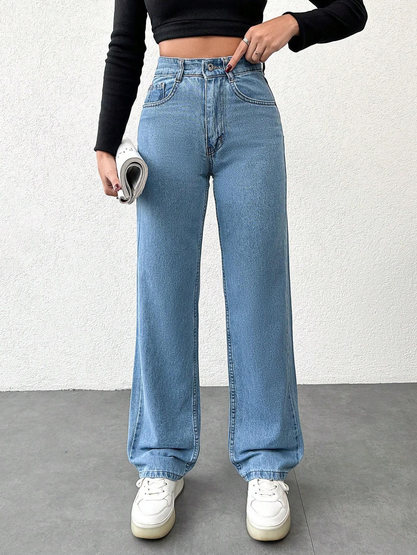 niebieskie jeansy casual