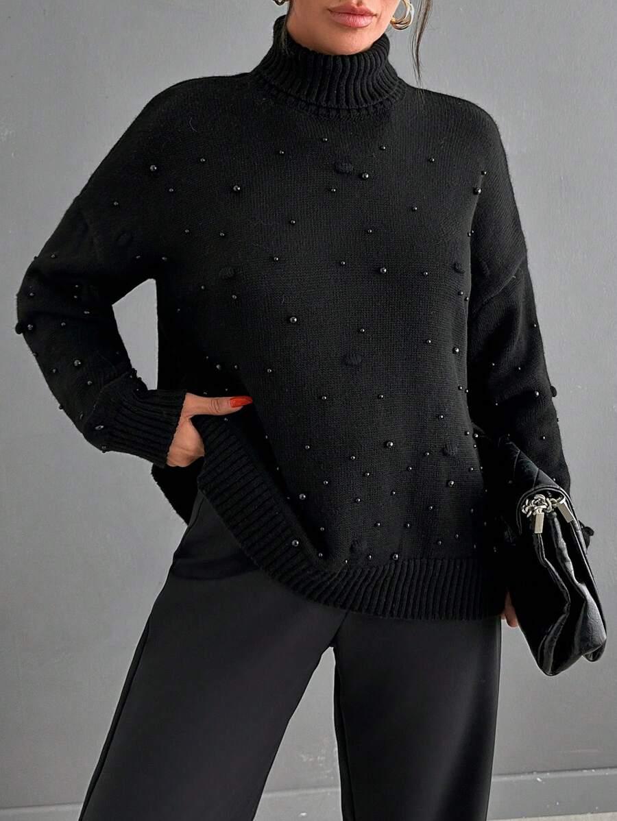 CZARNY SWETER CASUAL
