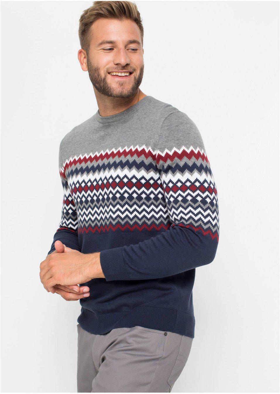 SWETER MĘSKI w norewski WZÓR