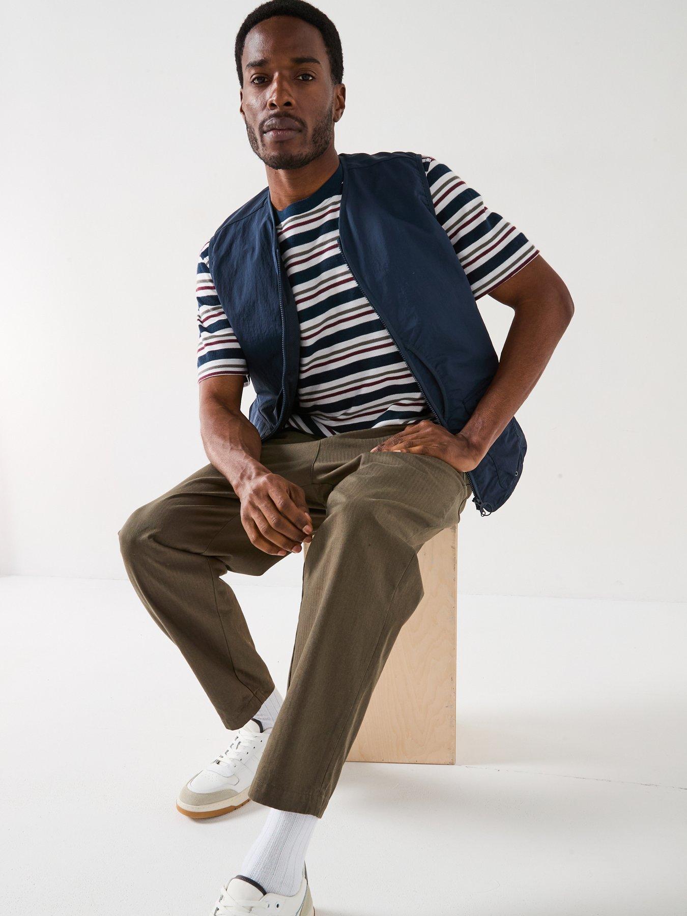 BARBOUR T-SHIRT MĘSKI W PASKI MTS1401NY91