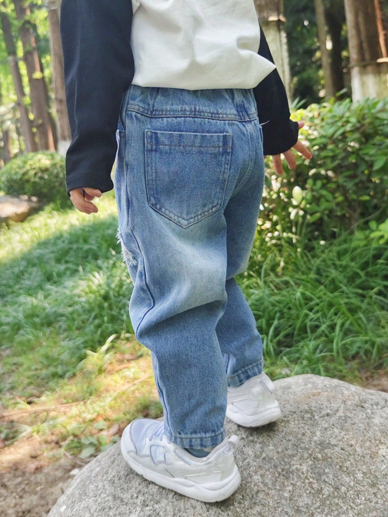 spodnie jeans przetarcia