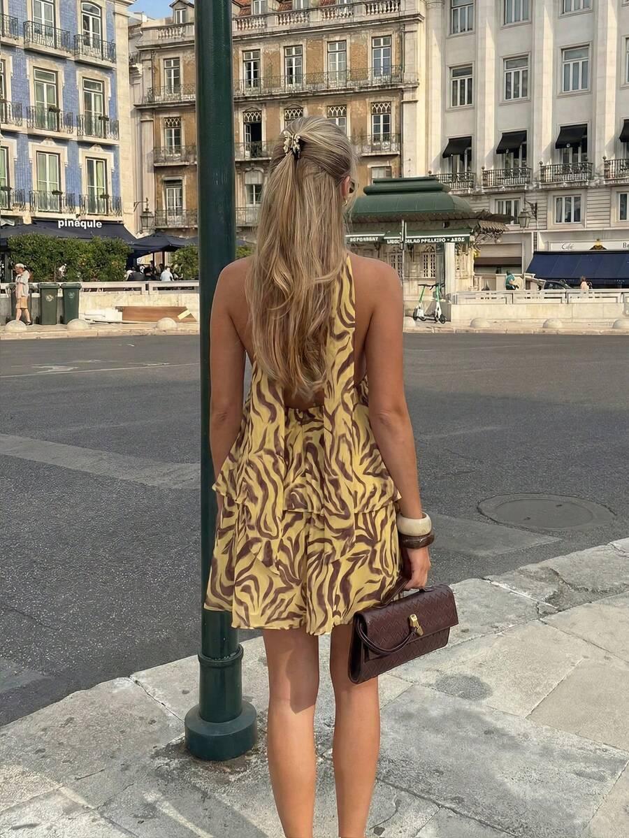 mini sukienka animal print