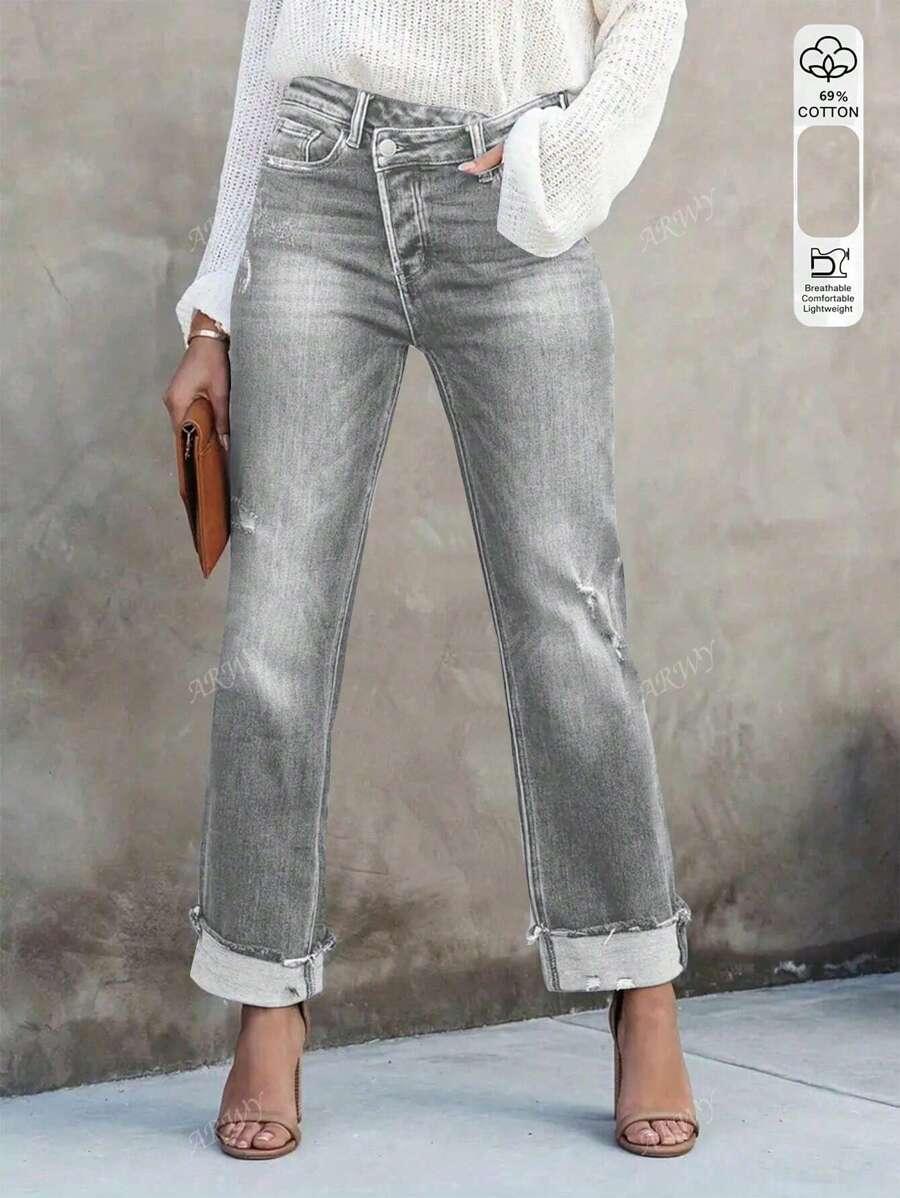 szare spodnie jeans