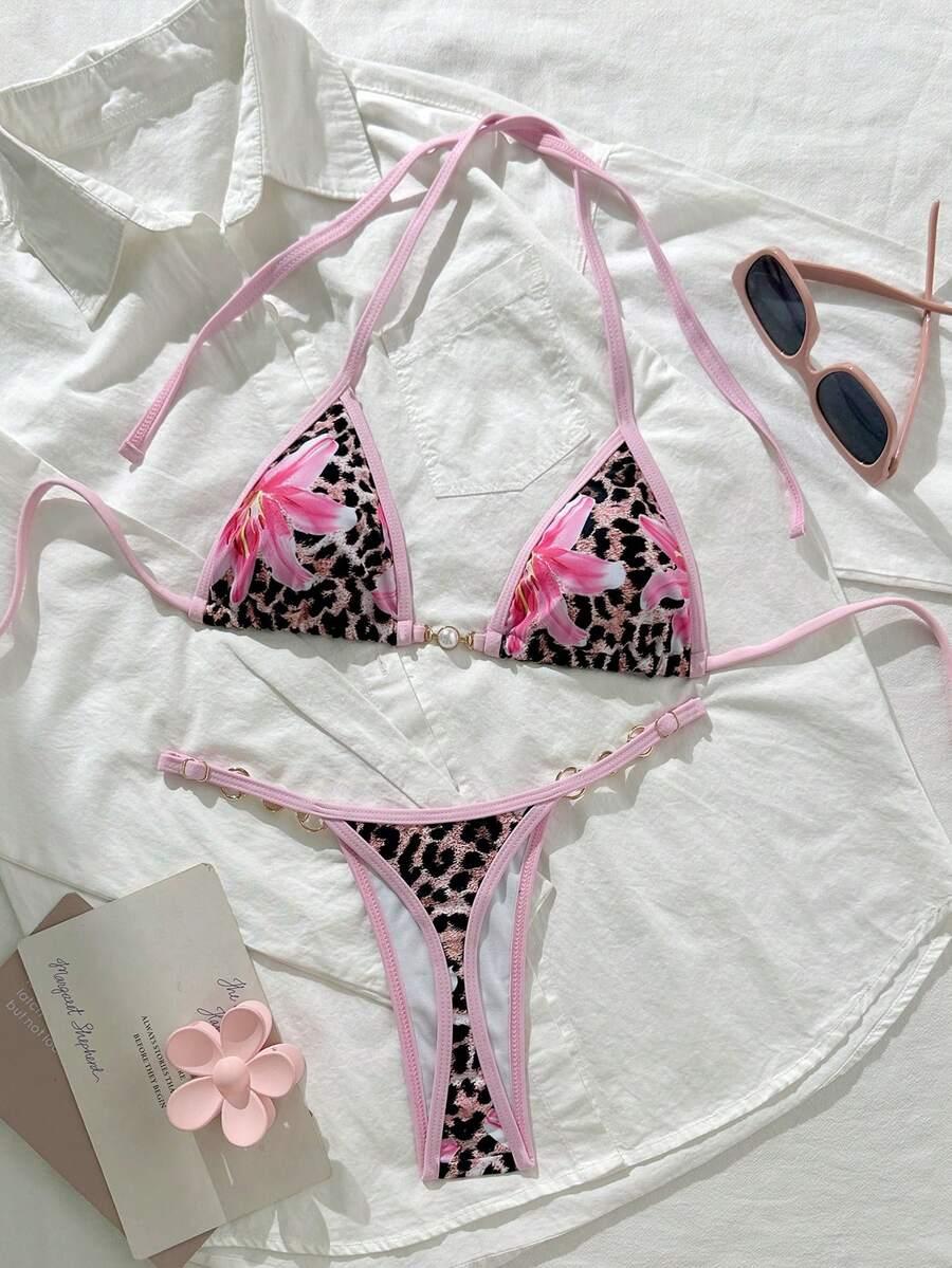 DWUCZĘŚCIOWY STRÓJ KĄPIELOWY ANIMAL PRINT
