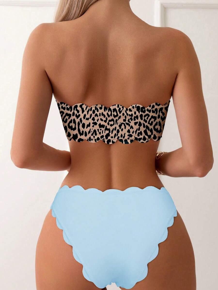 DWUCZĘŚCIOWY STRÓJ KĄPIELOWY ANIMAL PRINT