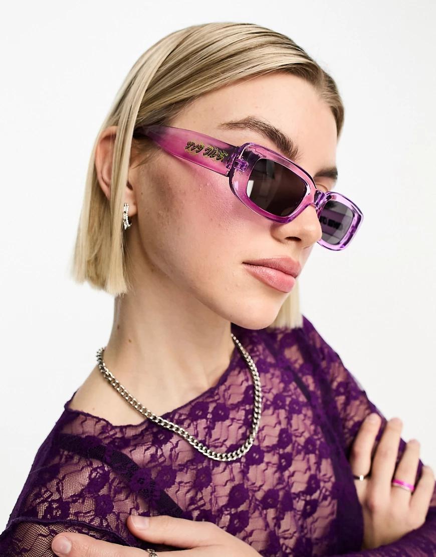 fioletowe okulary przeciwsłoneczne