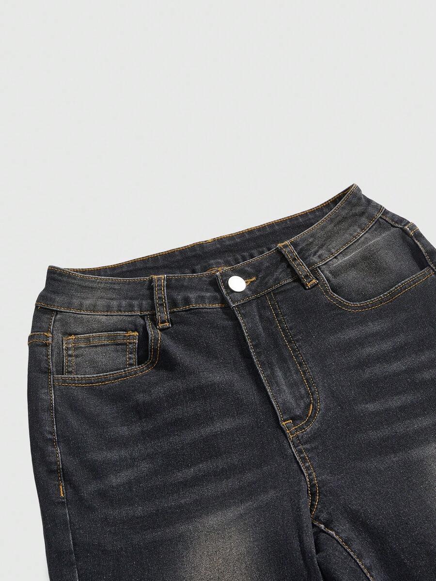 SPODNIE JEANS WIĄZANIE