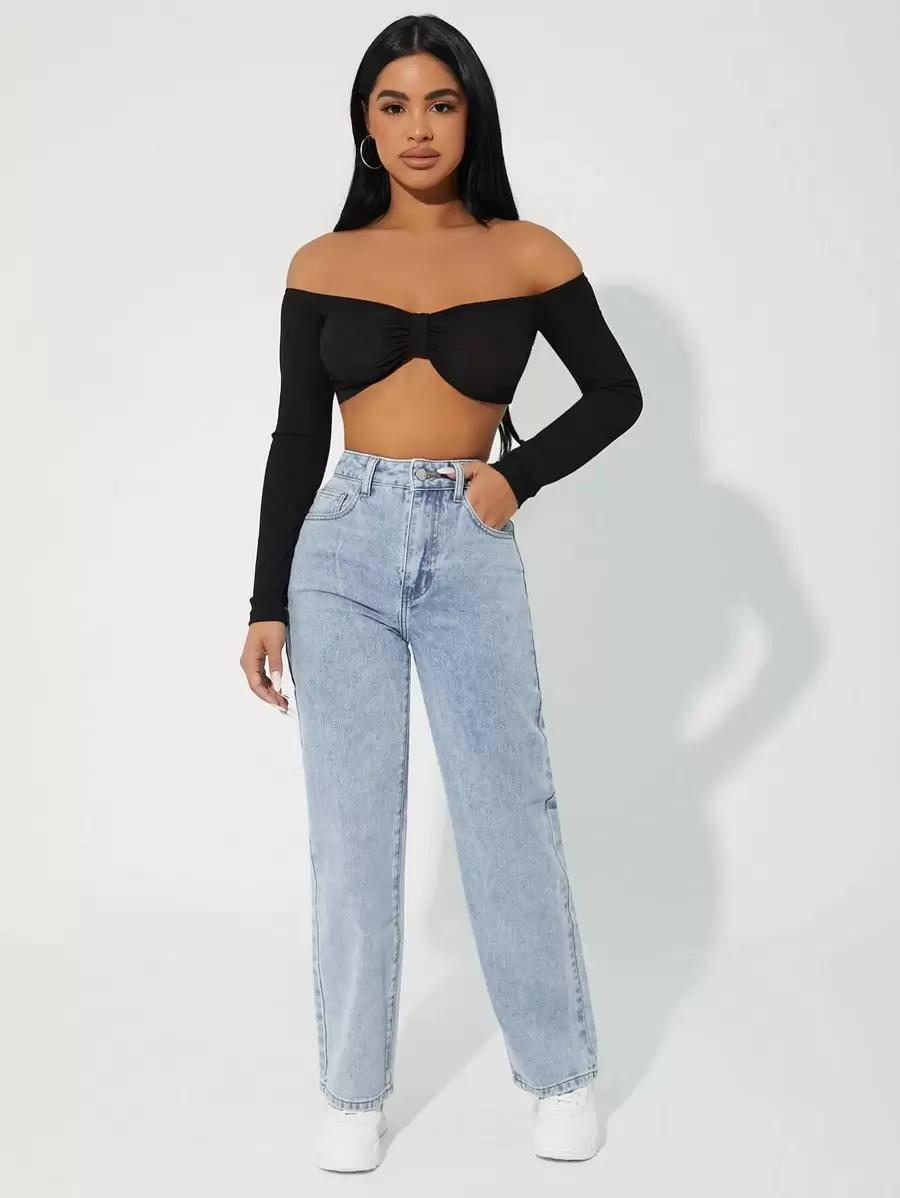 NIEBIESKIE SPODNIE JEANS