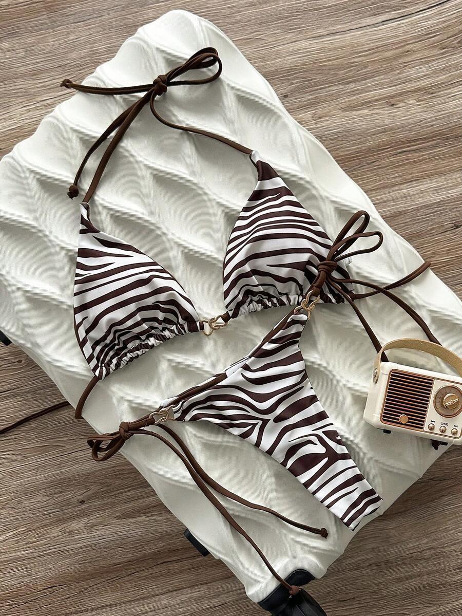 DWUCZĘŚCIOWY STRÓJ KĄPIELOWY animal print