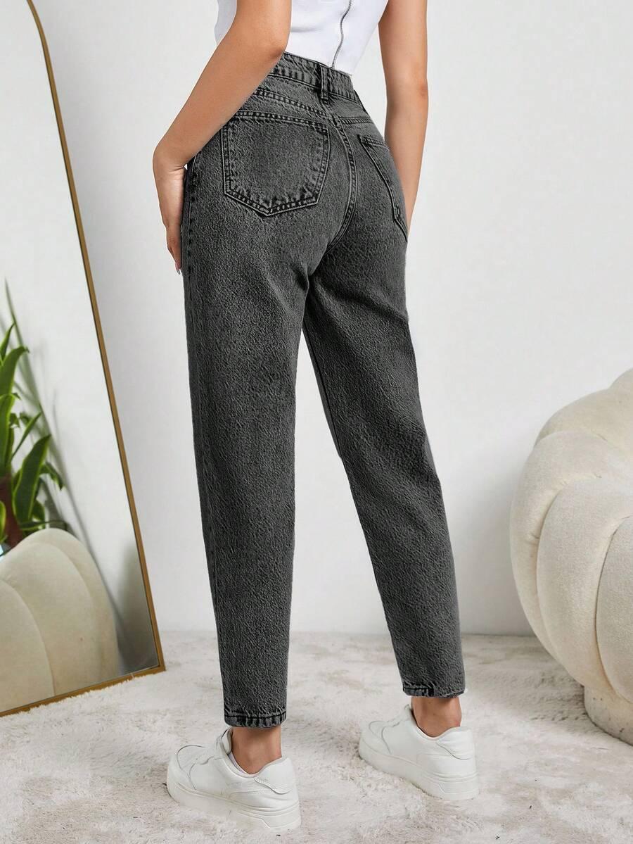 SZARE SPODNIE JEANS
