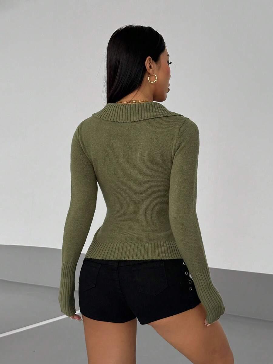 ZIELONY SWETER CASUAL