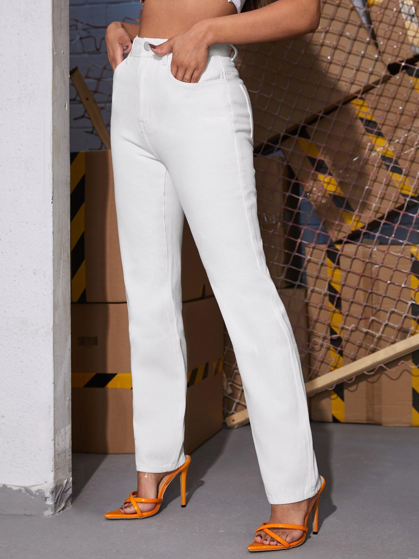 białe spodnie jeans