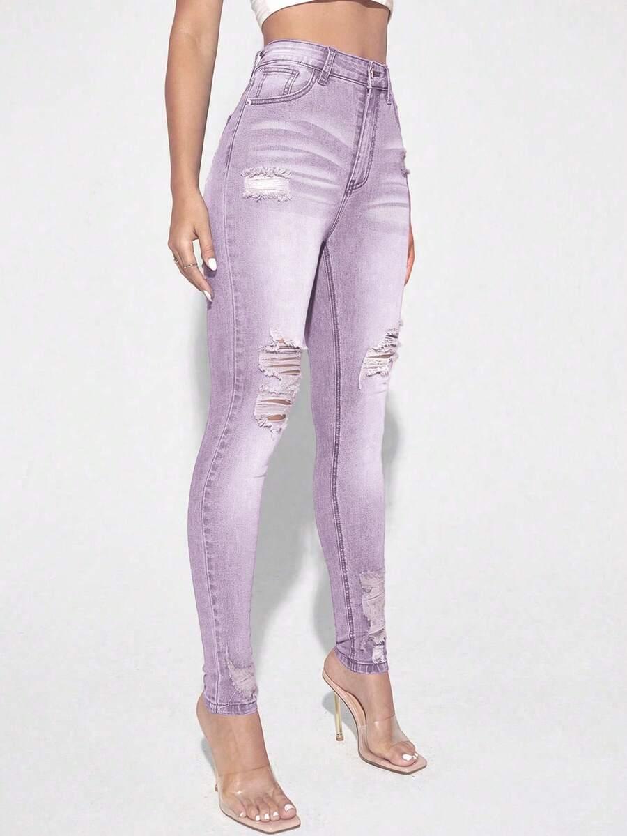 spodnie jeans wysoki stan 