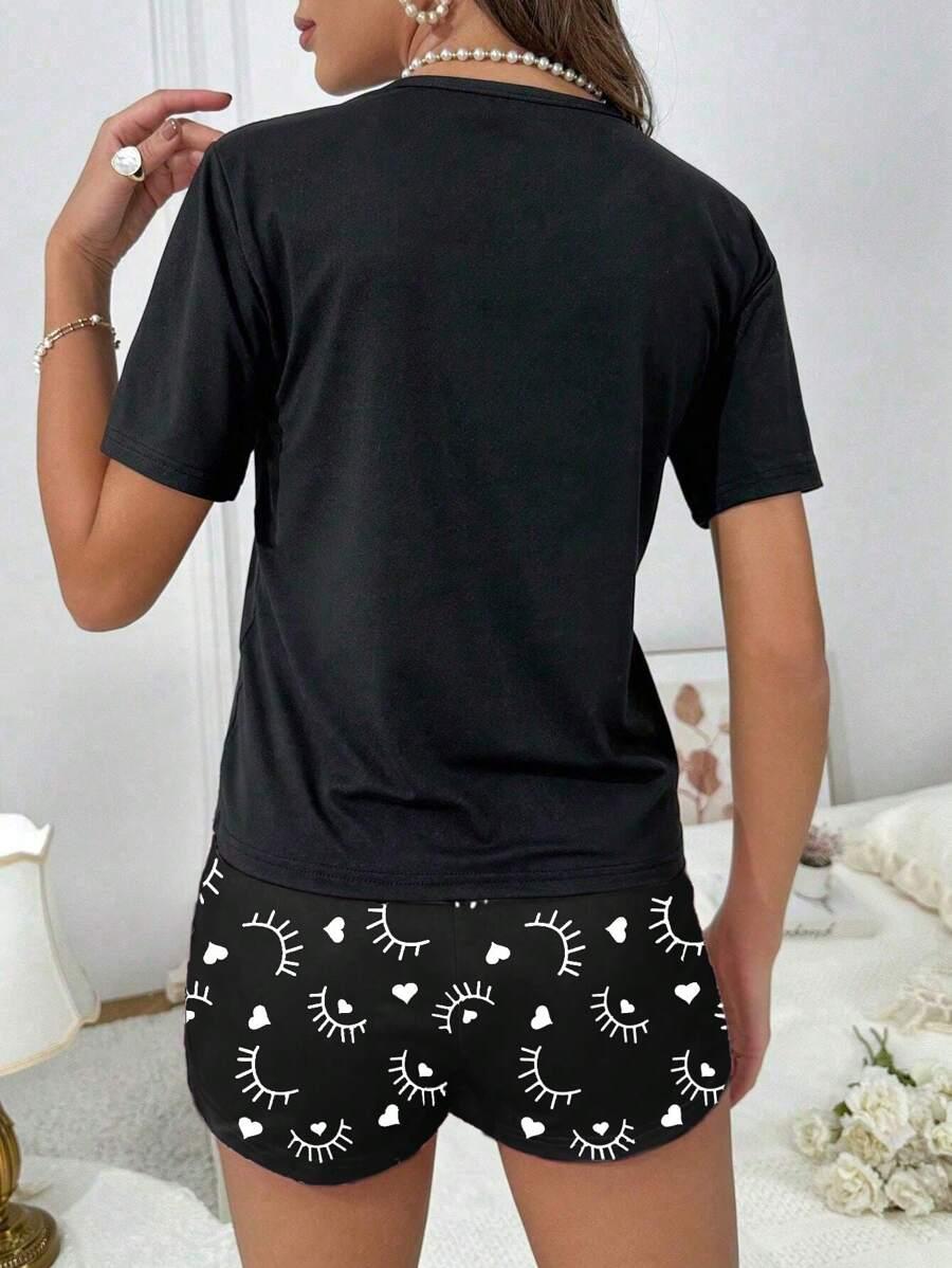CZARNY T-SHIRT okrągły dekolt