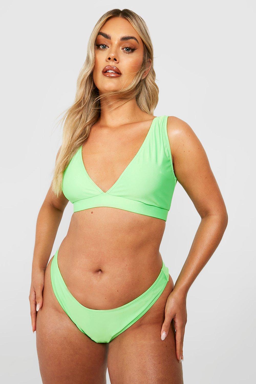 zielony dół od bikini figi neon