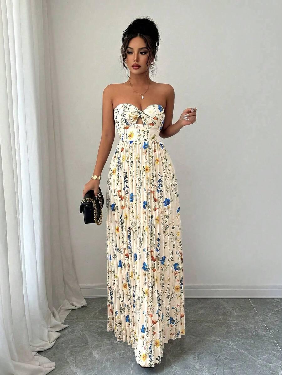 MAXI SUKIENKA PRINT KWIATY
