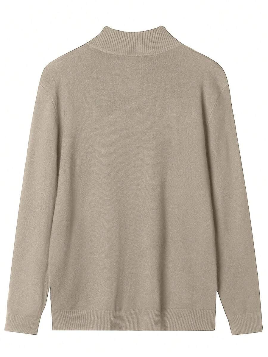 BEŻOWY SWETER STÓJKA